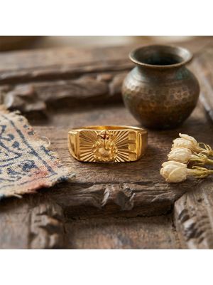Lord Ganesh Casting Gold Ring