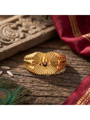 God Balaji Casting Gold Ring