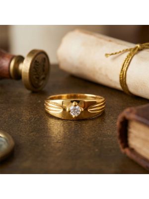 Gents Casting Gold Engagement Ring