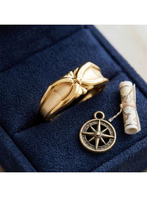 Modern Star Casting Gold Ring