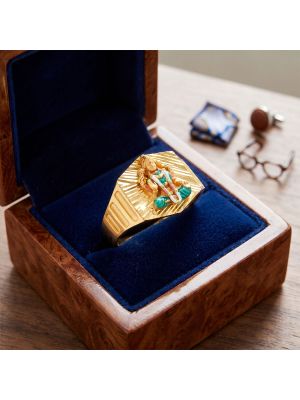 Traditional Goddess Deity Gold Ring