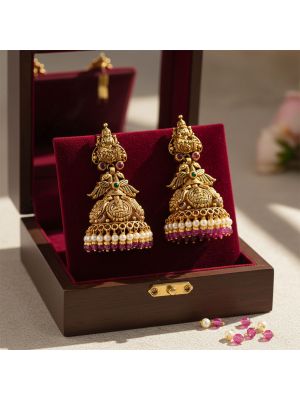 Bridal Antique Lakshmi Jhumka