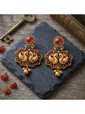Antique Mayil Stone Gold Drops