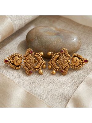 Ornate Antique Peacock Gold Drops