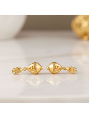 Elegant Hollow Gold Drops