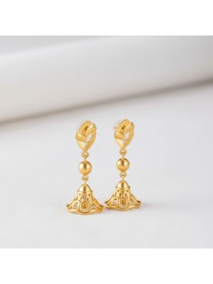 Jhumka Style Gold Earrings