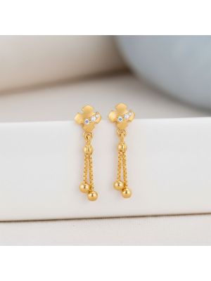 Minimalist Gold Chain Tassel Earrings