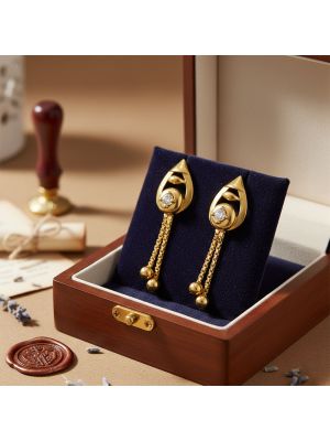 Minimalist Gold Chain Tassel Earrings