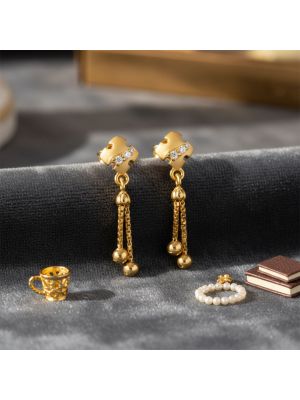 Gold Chain Tassel Earrings