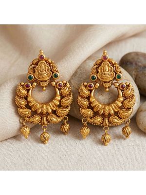 Royal Heritage Gold Chandbali Drops