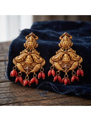 Divine Heritage Drop Gold Earrings
