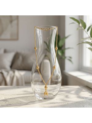 Classic Beaded Ladies Gold Chain