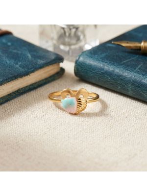Pastel Enamel Gold Casting Ring
