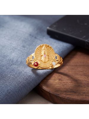 Sacred Perumal Casting Gold Ring