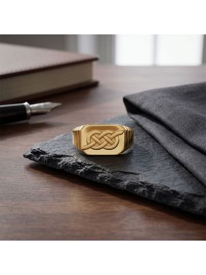 Modern Infinity Knot Casting Gold Ring
