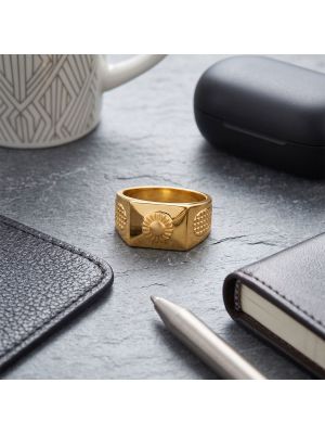 Modern Sunburst Casting Gold Ring