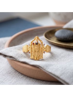 Sacred Perumal Shrine Casting Gold Ring