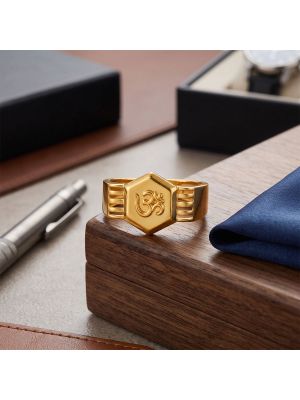 Spiritual Om Casting Gold Ring