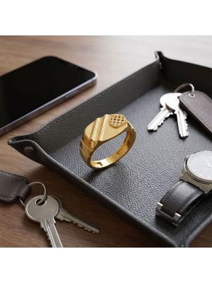 Urban Radiance Grid Casting Gold Ring