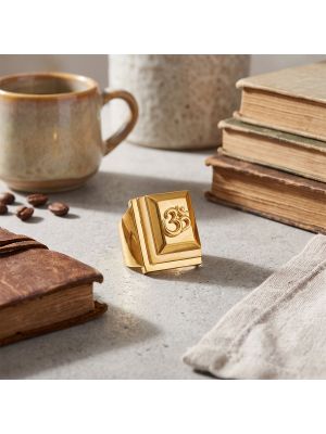 Imperial Om Scripture Casting Gold Ring