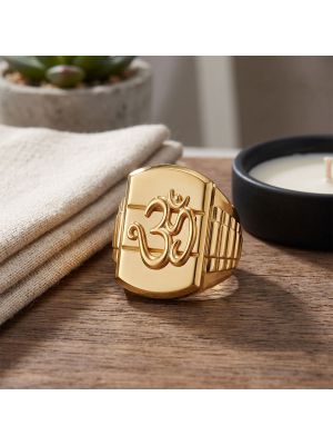 Infinite Grace Om Casting Gold Ring