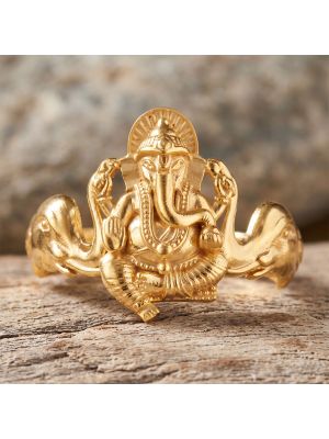Anugraha Lord Ganesha Casting Gold Ring