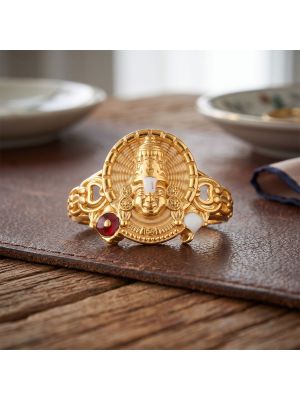 Tirupati Balaji Medallion Casting Gold Ring
