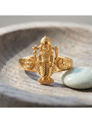 Divine Balaji Shankh Chakra Casting Gold Ring