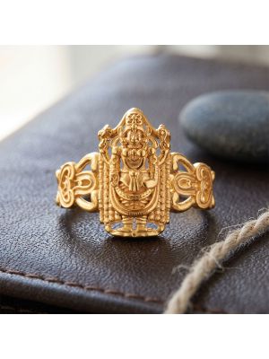 Divine Temple Balaji Casting Gold Ring