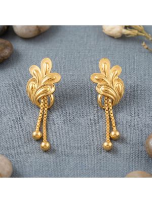 Leaf Cluster Gold Chain Casting Drops