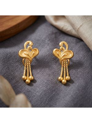 Graceful Leaf Gold Casting Drops