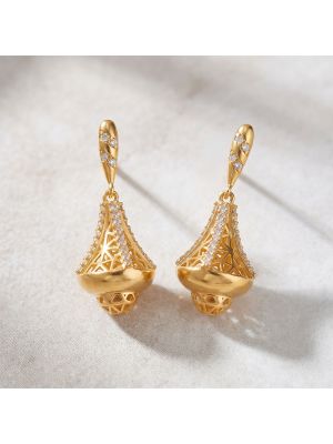 Classic Lantern Casting Gold Earrings