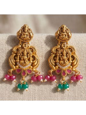 Antique Lakshmi Drops Gold Earrings