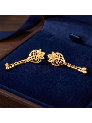 Classic Leaf Gold Casting Earrings