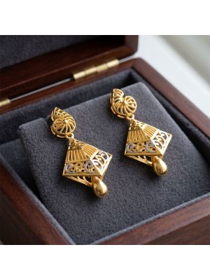 Modern Prism Gold Drop Earrings