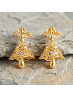 Luxury Dome Filigree Gold Jhumka