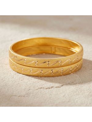 Chain Textured Baby Gold Bangles