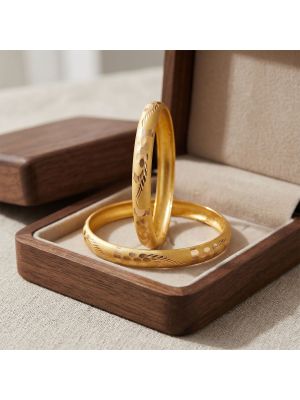 Baby Lasered Gold Bangles