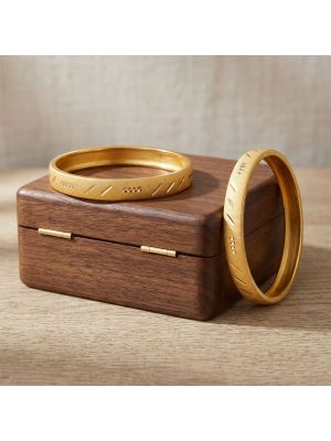 Lasered Baby Gold Bangles
