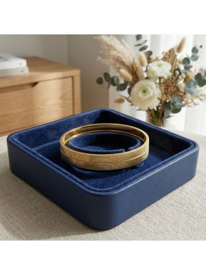 Modern Mosaic Design Gold Bangles