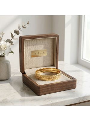 Fancy Laser Cut Fusion Gold Bangles