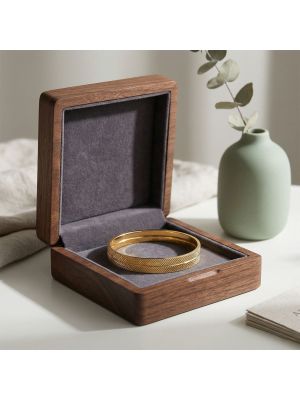 Modern Mosaic Design Gold Bangles