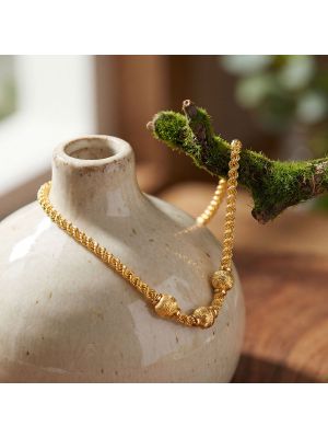 Classical Hollow Balls Rope Gold Chain