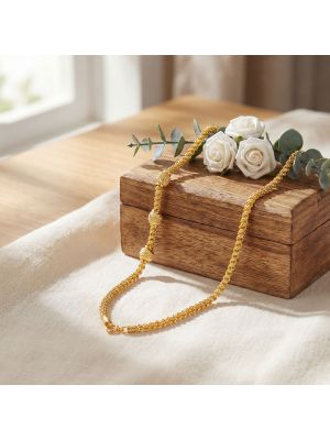 Traditional Hollow Balls Rope Gold Chain