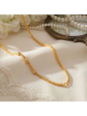 Traditional Hollow Balls Rope Gold Chain
