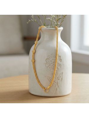 Traditional Hollow Balls Rope Gold Chain