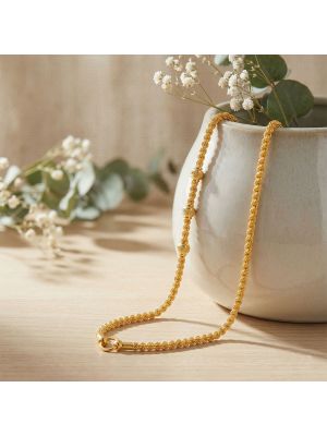 Traditional Hollow Balls Rope Gold Chain