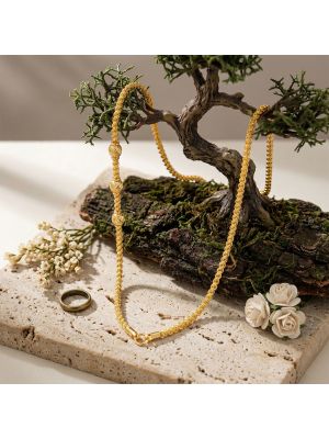 Traditional Hollow Balls Rope Gold Chain