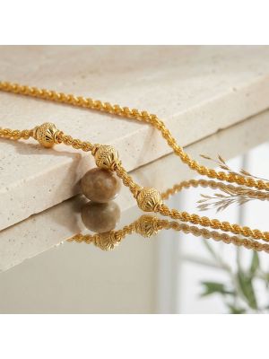 Traditional Hollow Balls Rope Gold Chain