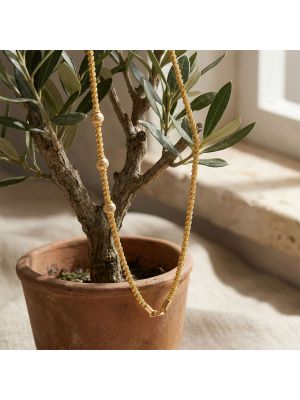 Traditional Hollow Balls Rope Gold Chain